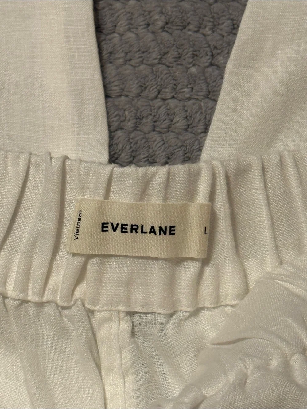 Everlane Easy pant white linen pull On wide leg